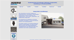 Desktop Screenshot of hoerig-gmbh.de